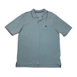 Brooks Brothers Polo Shirt Mens XL Extra Large Sky Blue Performance Shirttail